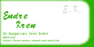 endre kren business card